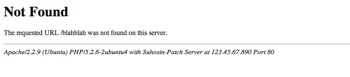 Apache 404 Page